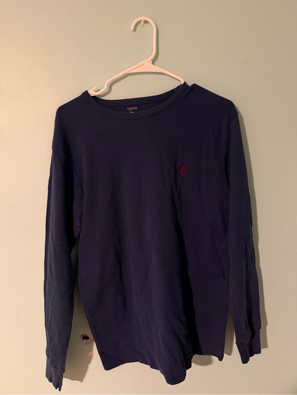 Polo by Ralph Lauren Navy Long Sleeve Tee with Red Pony